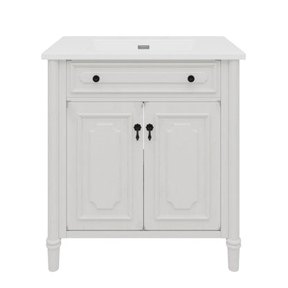 Kizzo 31" Vintage Bathroom Vanity with Sink, Rustic Bathroom Cabinet
