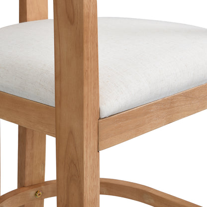 Thorn 30" Wooden Frame and Upholstered barstool with arm and back,Set of 2