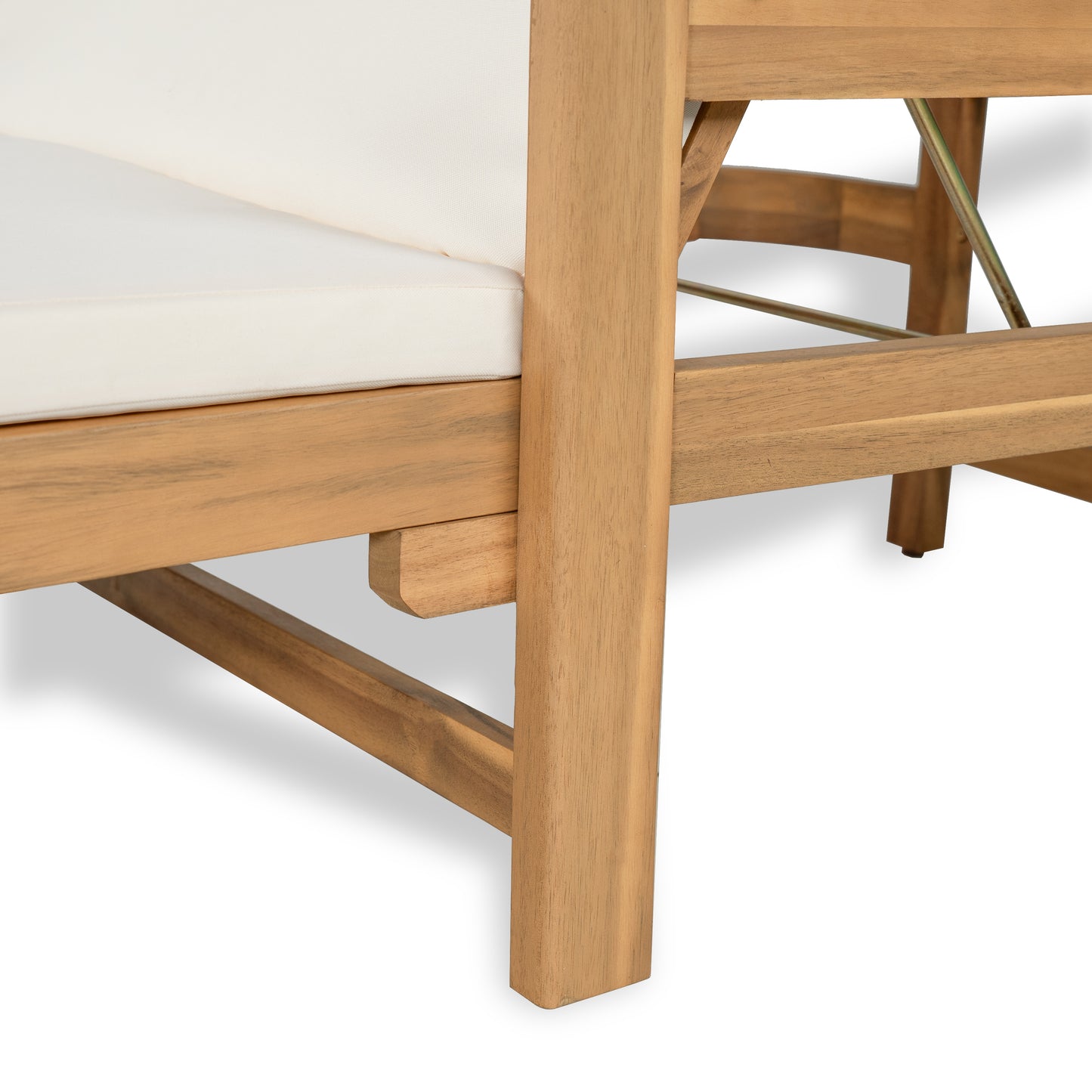 Calora Acacia Outdoor Modern Wood Chaise Lounge Chairs for Patio or Poolside