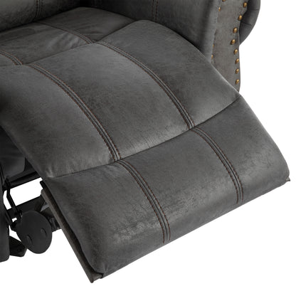 Isellen Suede Manual Glider Standard Recliner