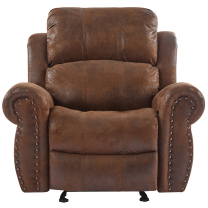 Isellen Suede Manual Glider Standard Recliner