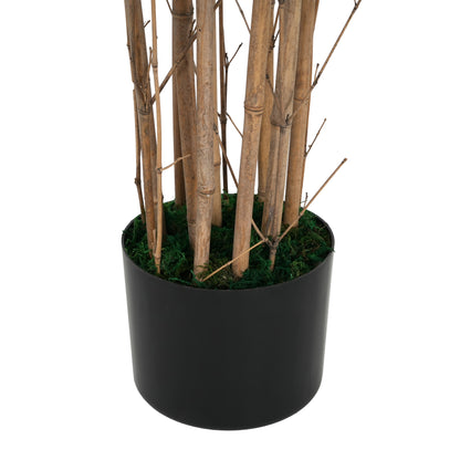 Emelric 70" Artificial Bamboo with Black Plastic Pot