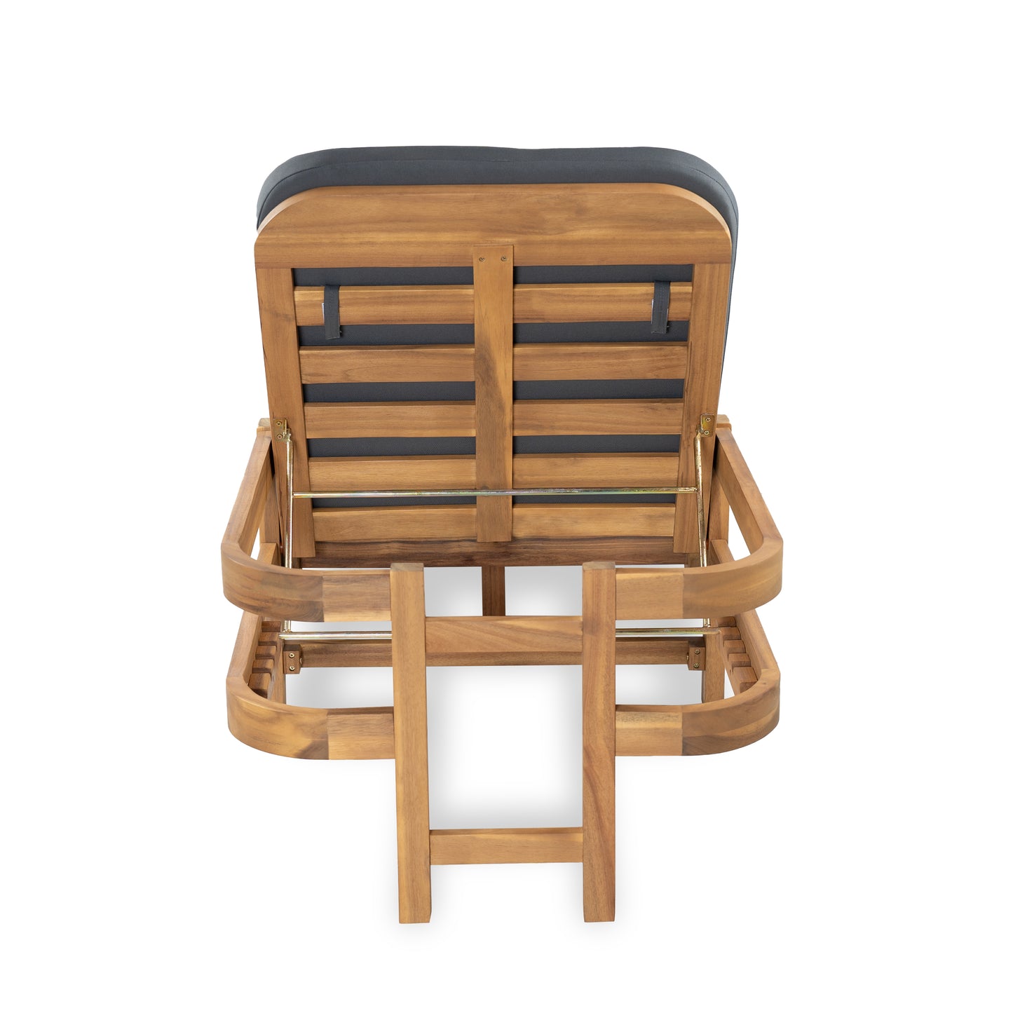 Calora Acacia Outdoor Modern Wood Chaise Lounge Chairs for Patio or Poolside