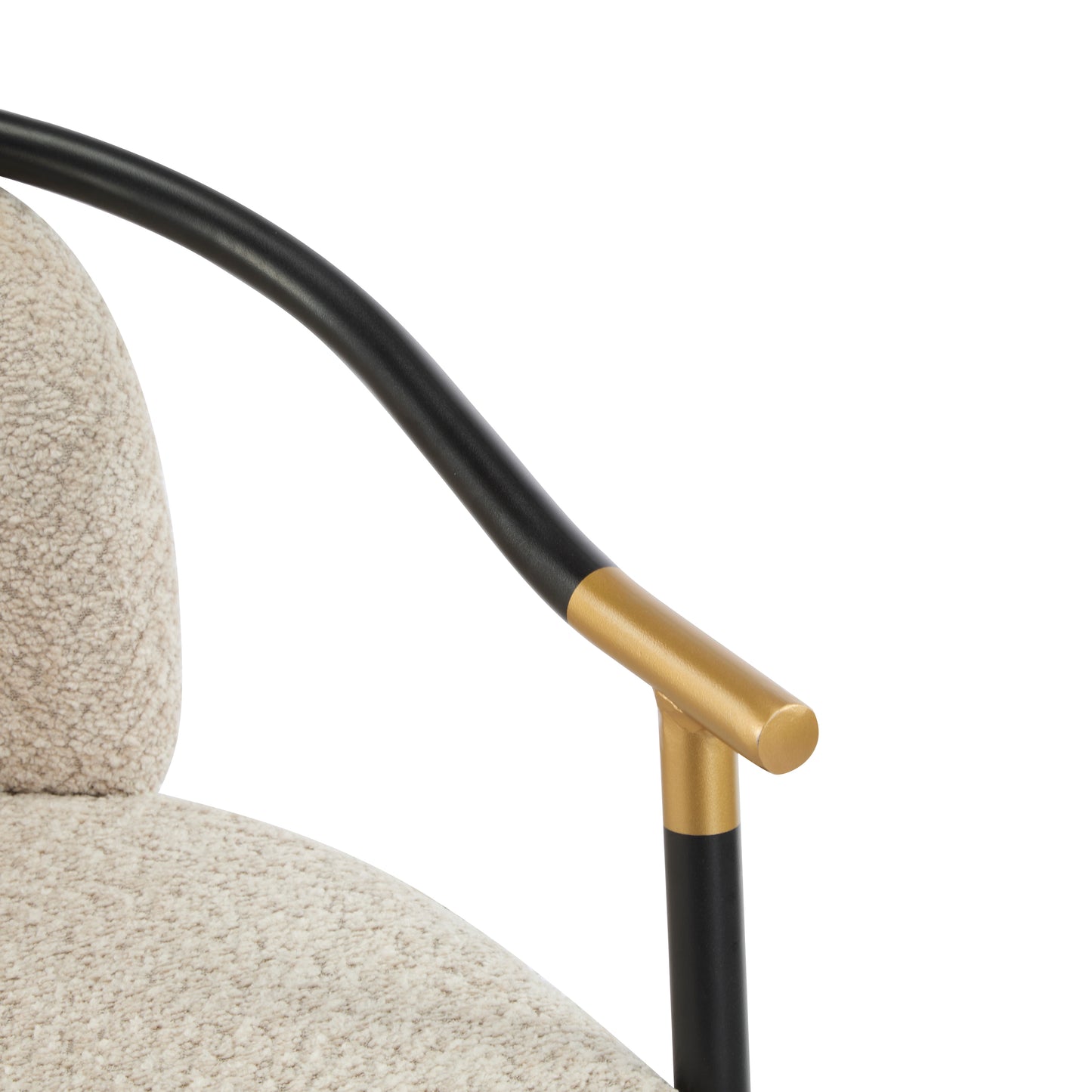 Marovian 26" H Upholstered Counter Stool with Metal Frame