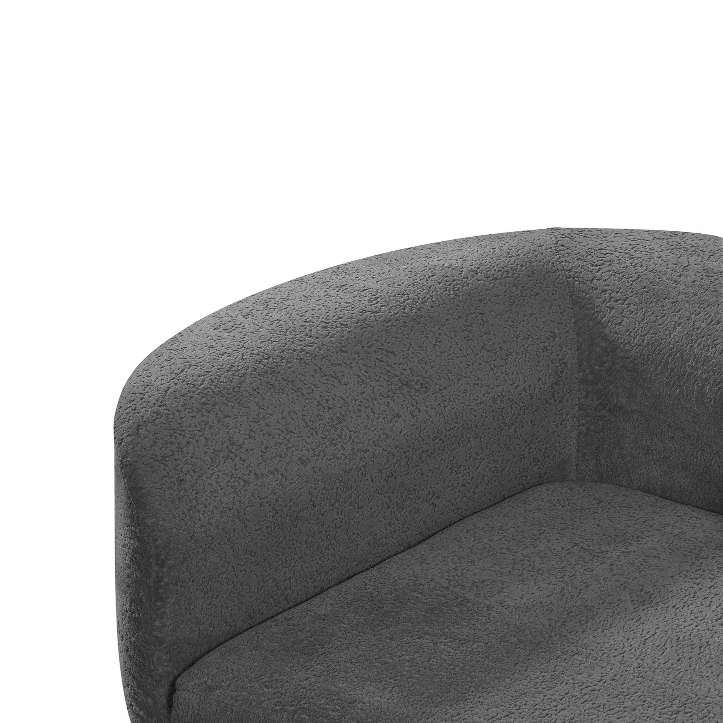 Orellar 116" Modern Curved Sectional Sofa with High-Density Fully Compressed Sponge and Chaise Lounge, Pearl Upholstery