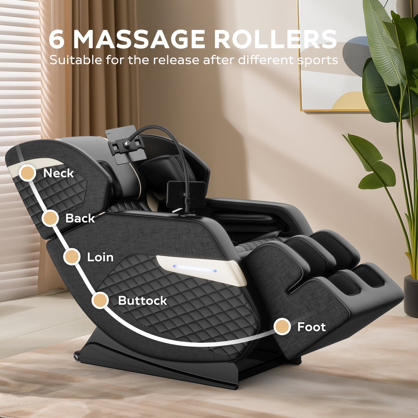 New Full Body Massage Chair with Zero Gravity and Air Pressure