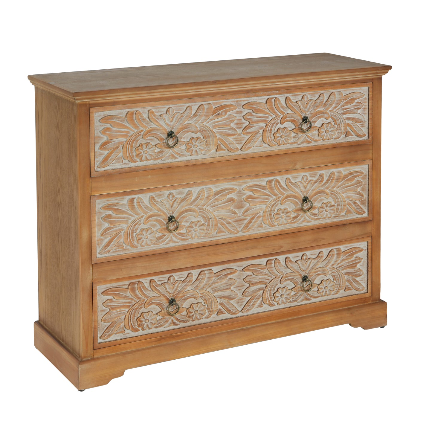Caradoc Bohemian Style Accent Dresser With Three Drawer