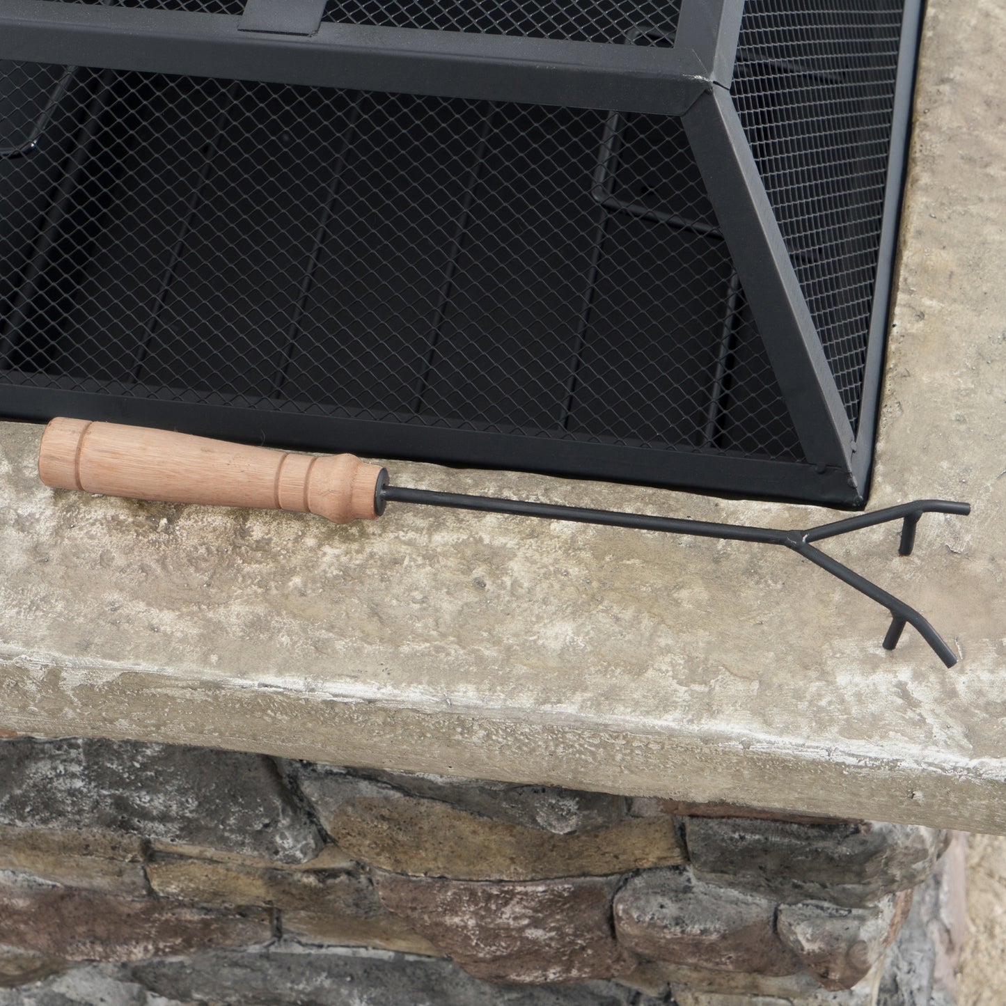 Tundra Square Natural Stone Finish Fire Pit