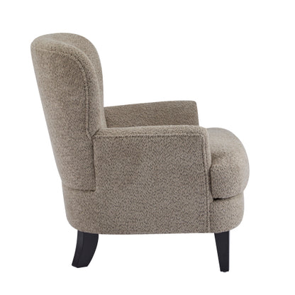 Calla Modern Birch Upholstered Club Chair, Off-White