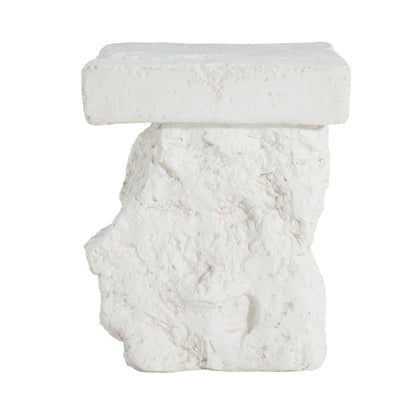 Talina Outdoor Patio Modern Artistry MGO Side Table, White