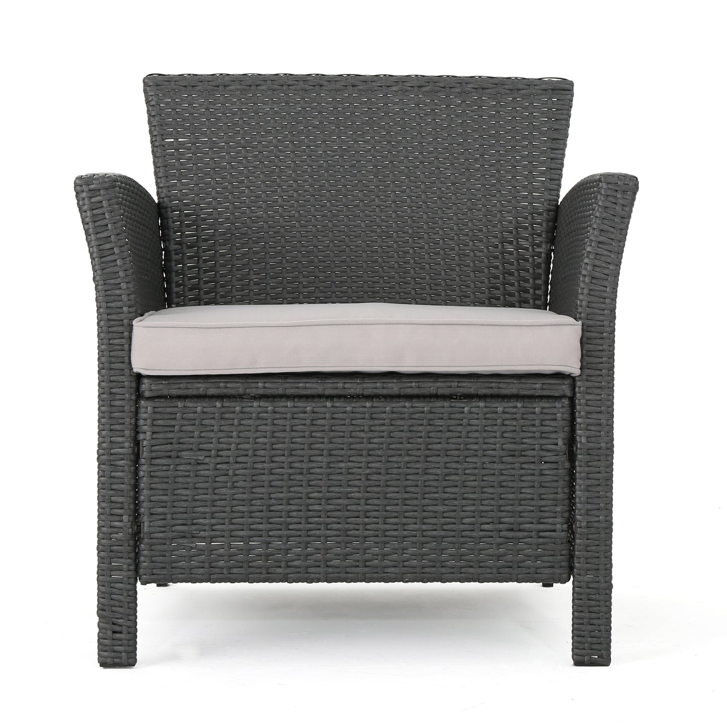 Tori Outdoor Wicker Club Chairs with Water-Resistant Cushions (Set of 2)