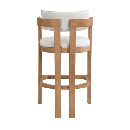 Thorn 30" Wooden Frame and Upholstered barstool with arm and back,Set of 2