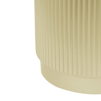Oberon Golden Round Side Table With Vertical Stripes