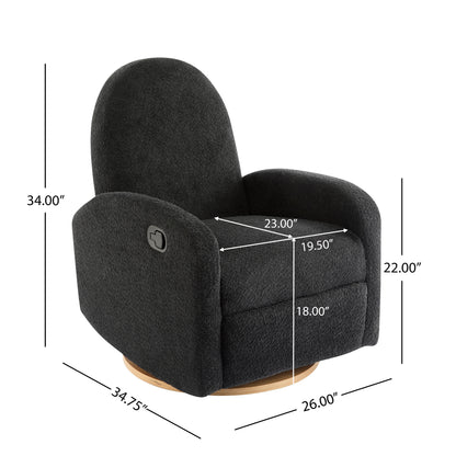 Alindra Modern 360° Swivel Glider Recliner Chair with Rocking Motion