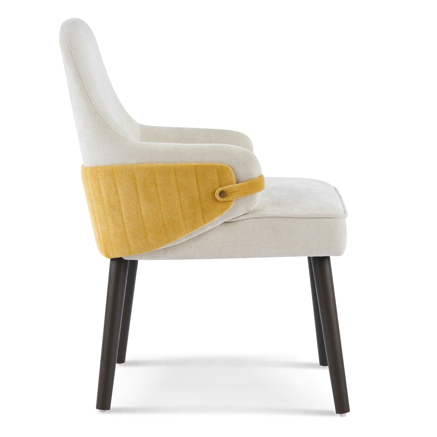 Marlow Indoor Dining Chair Set of 2, Two-Tone Fabric Armchairs with Sturdy Frame, Modern Accent Chairs for Dining Room & Living Area, 300lbs Capacity