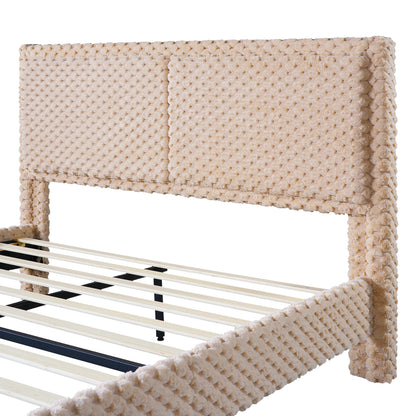 Fessil Simple Modern Plush Soft Bed Comfortable Backrest Bedroom Bed