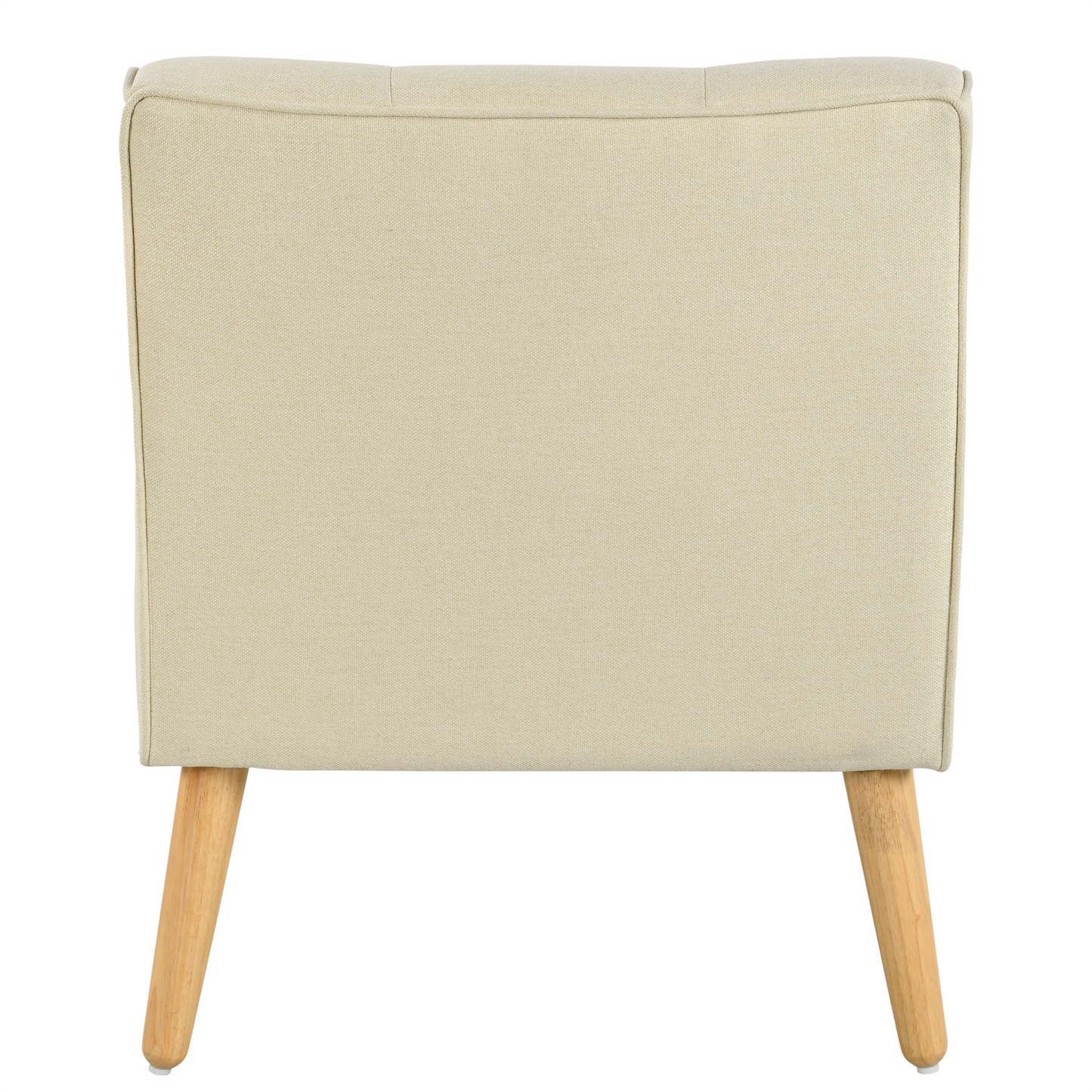 Tapara Mid-Century Modern Armchair - Tufted Fabric Accent Chair.