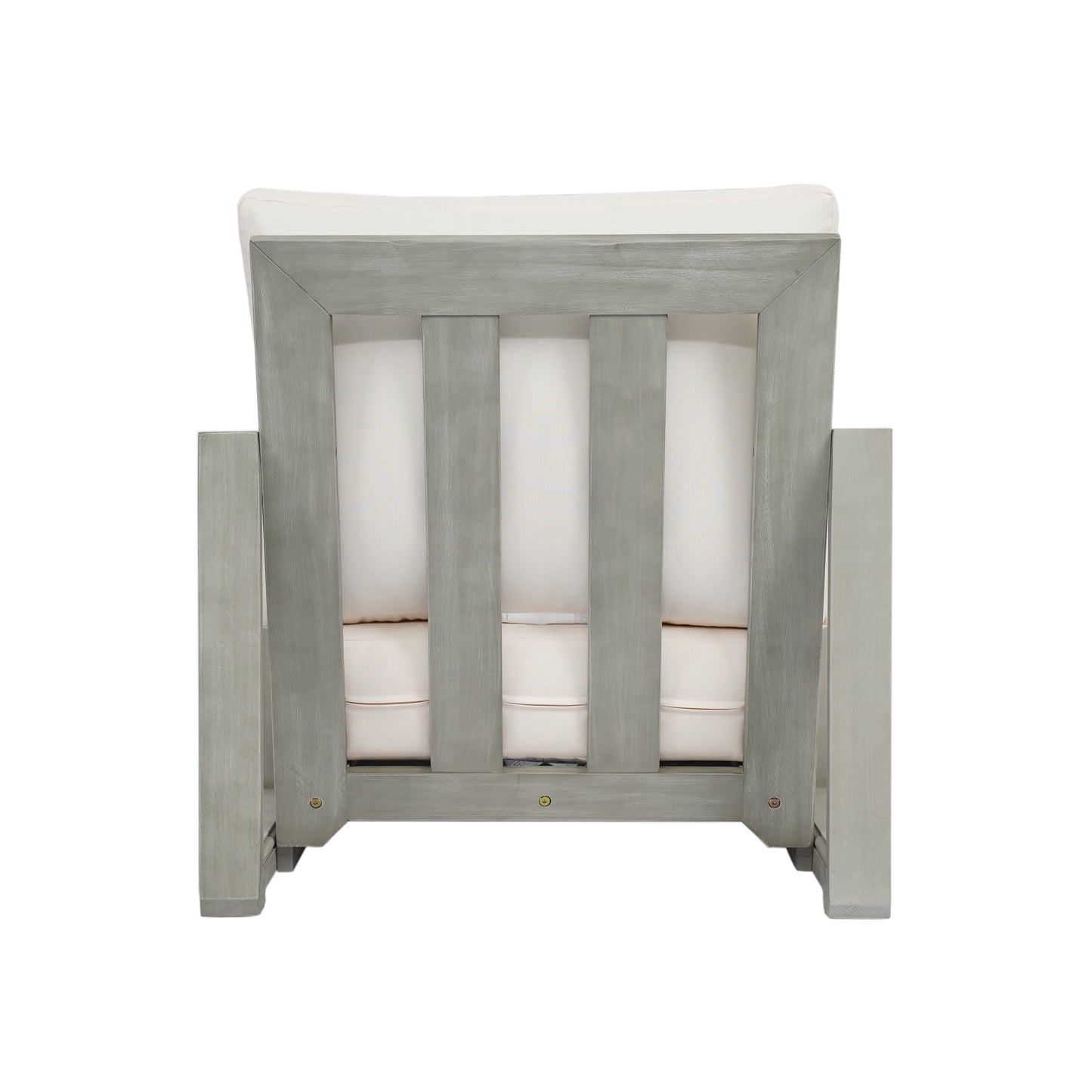 Andrae Outdoor Acacia Wood Club Chair with Cushion for Patio, Garden, Balcony