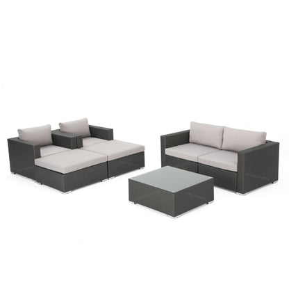 Francisco Outdoor Wicker Sectional w/ Cushions