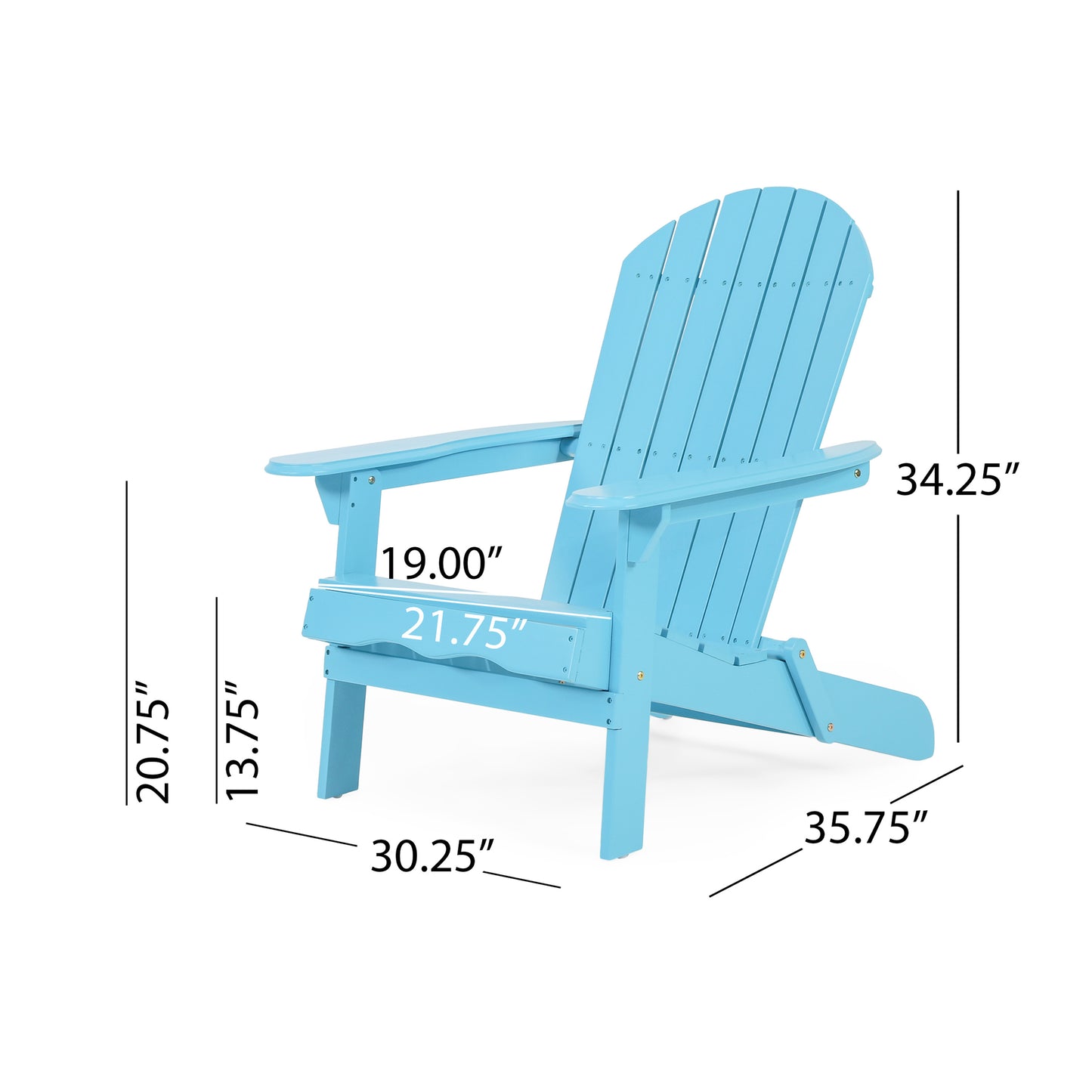 Cartagena Outdoor Acacia Wood Adirondack Chair