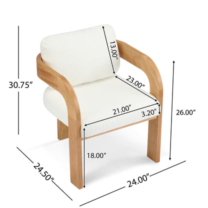 Nanali 2-Pack Dining Chairs with Pillow Back,Solid Wood Frame