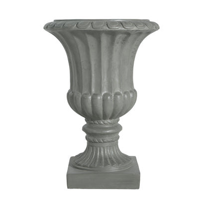 Alder Outdoor Magnesium Oxide Garden Urn Planter, Antique White