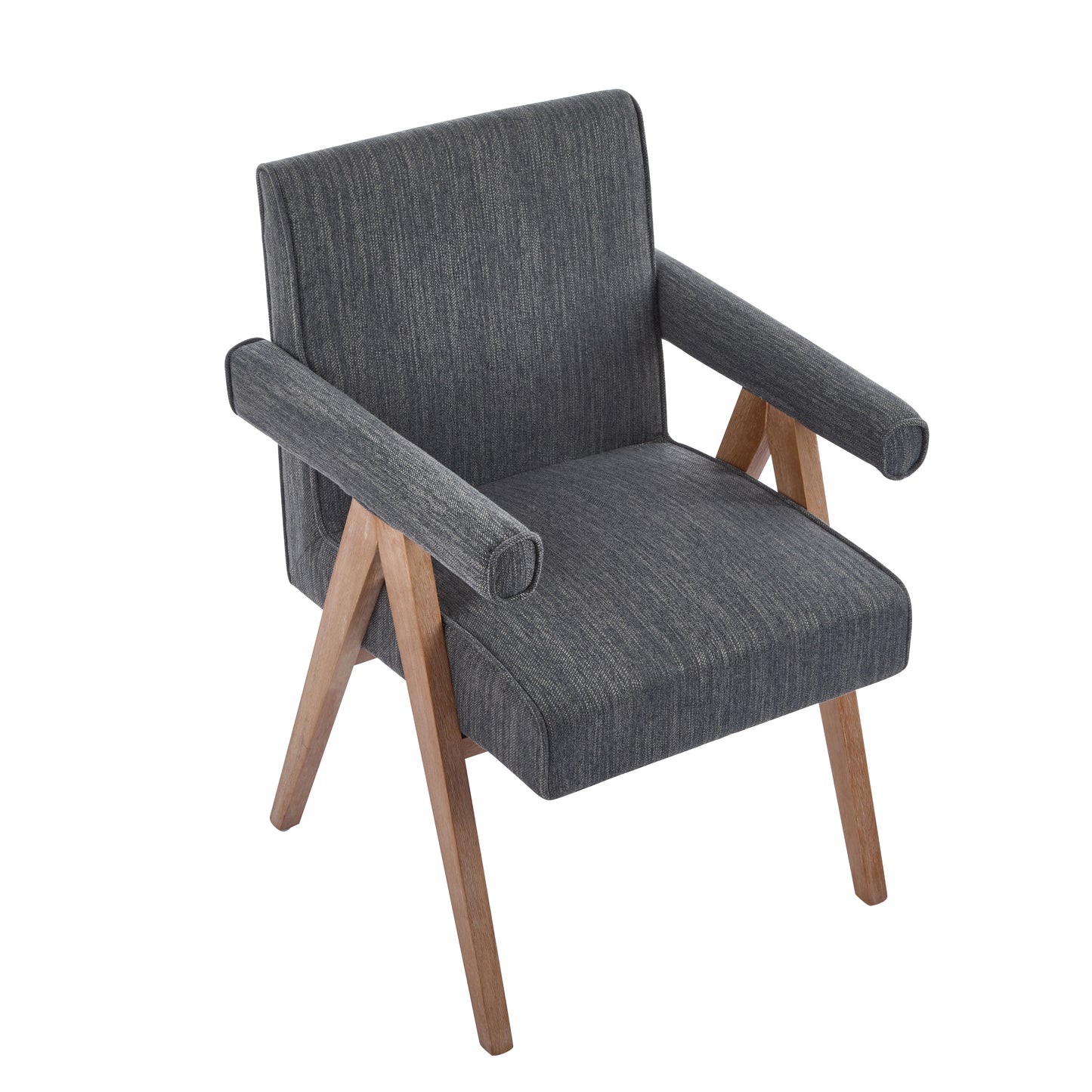 Soliner Indoor Fabric Solid Wood Dining Chair,Set of 2