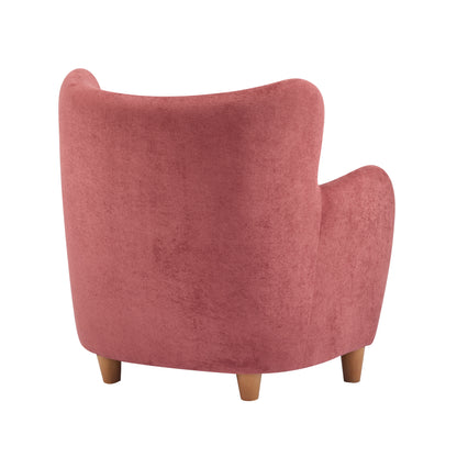 Zoe Fabric Wingback Accent Chairs Single Sofa