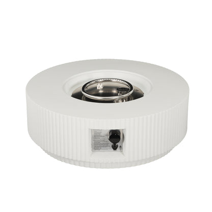 Alarion Outdoor Fire Pit Table Set – 40,000 BTU Propane Fire Pit with Matching Tank Holder