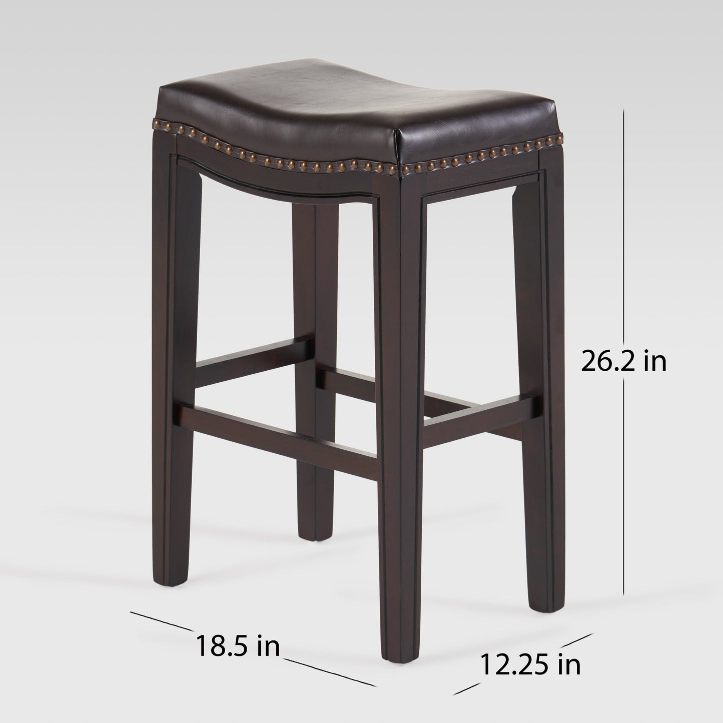 Contemporary Studded Counter Stool (Set of 2)