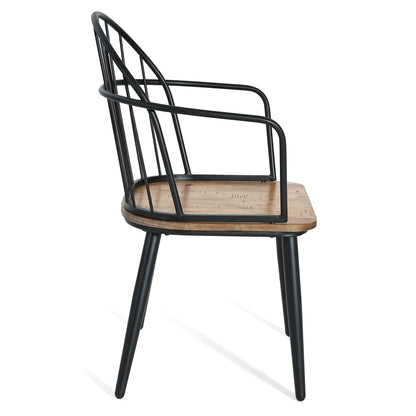 Melora Modern Dining Chairs with Metal Legs, Set of 2