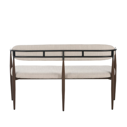 Embare Minimalist  Style Metal Loveseat Settee