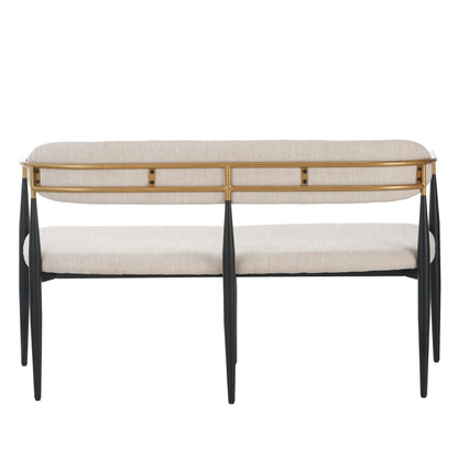 Embare Minimalist  Style Metal Loveseat Settee