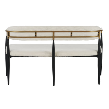 Embara Minimalist  Style Metal Loveseat Settee