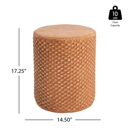 Evier Outdoor Patio Round MGO Side Table, Brown