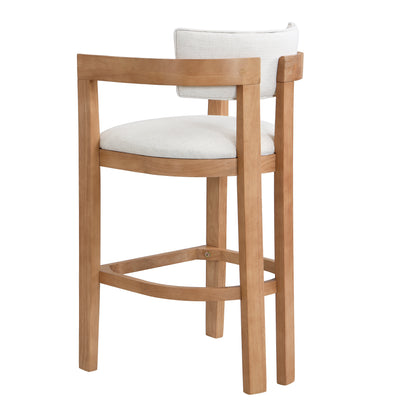Thorn 30" Wooden Frame and Upholstered barstool with arm and back,Set of 2