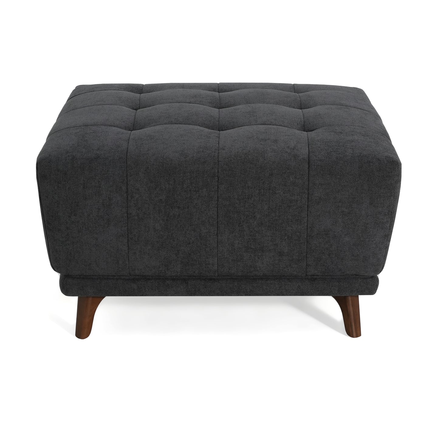 Sonicpeak Mid-Century Modern PU Upholstered Ottoman