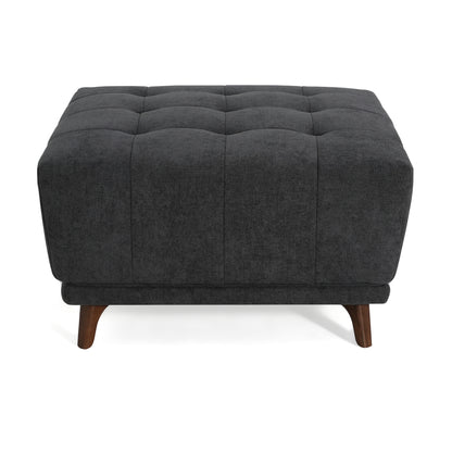 Sonicpeak Mid-Century Modern PU Upholstered Ottoman