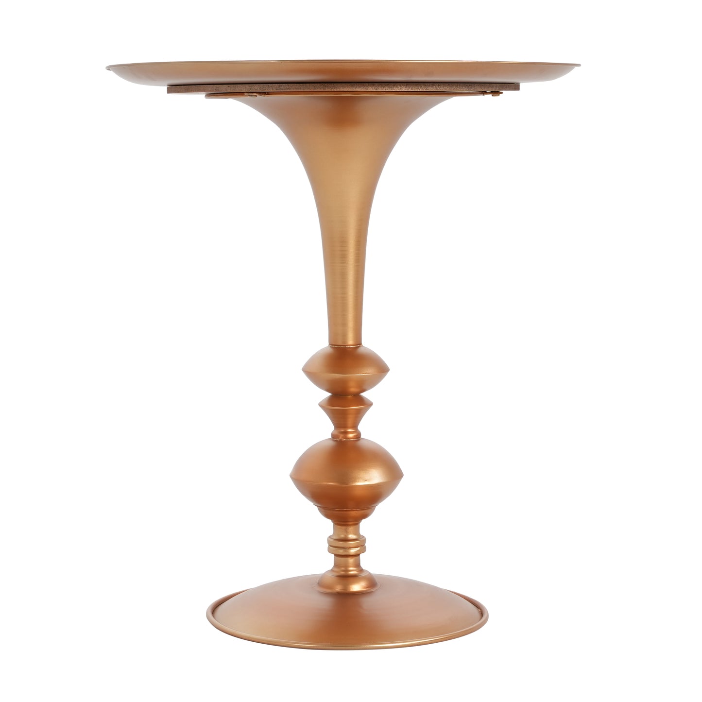 Altocanos Vintage Small Round Gold End Table,29.3" Height