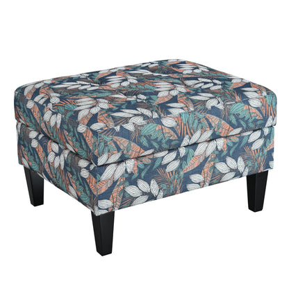 Zahra Contemporary Tufted Fabric Storage Ottoman