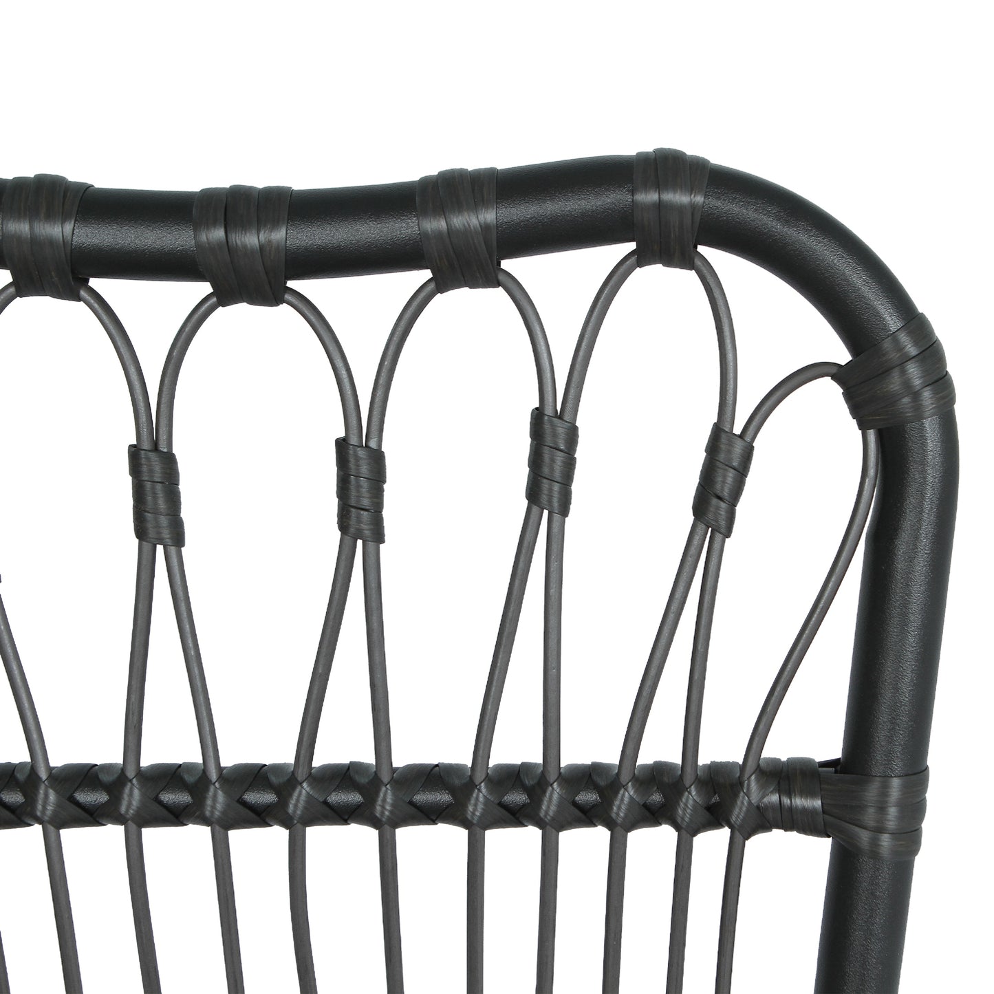 Grozer Outdoor PE Wicker Patio Dining Chairs,Set of 2