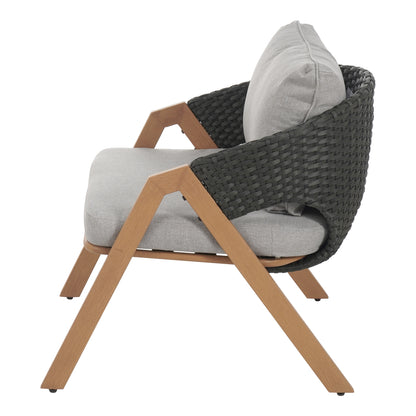 Reafter Outdoor Patio Elegant rattan Chair with Cushions (Set of 2)
