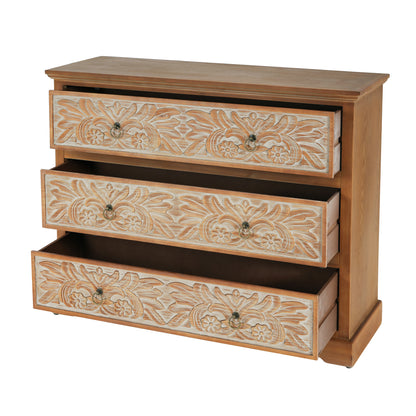 Caradoc Bohemian Style Accent Dresser With Three Drawer