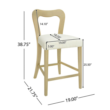 VintParlor 25.5 in. Modern Upholstered Counter Stools,Set of 2