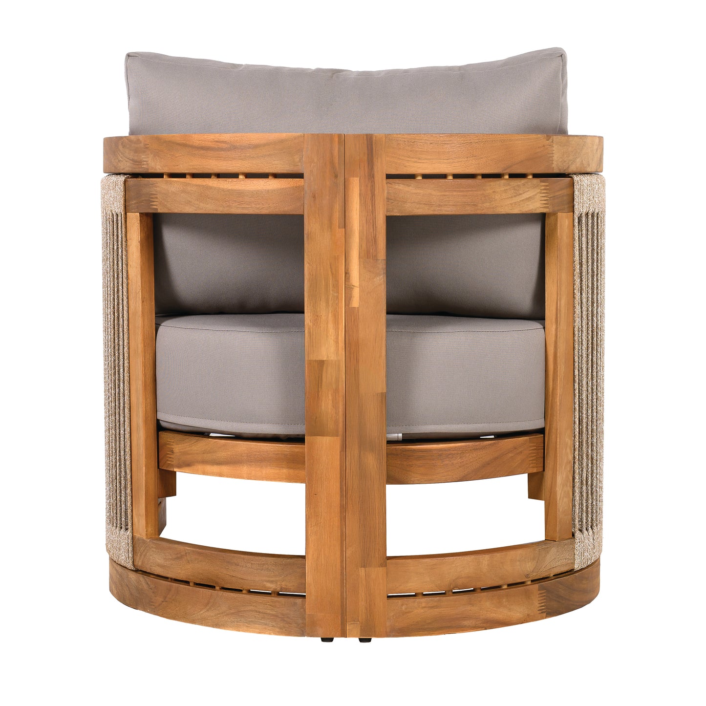 Zumawanel Premium Acacia Wood Outdoor Club Chair with  Water-Resistant Cushions