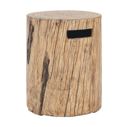 Morvyn Outdoor Fire Pit & Side Table Set – 30, 000BTU Propane Fire Pit + 16x20" Tank Holder,Brown