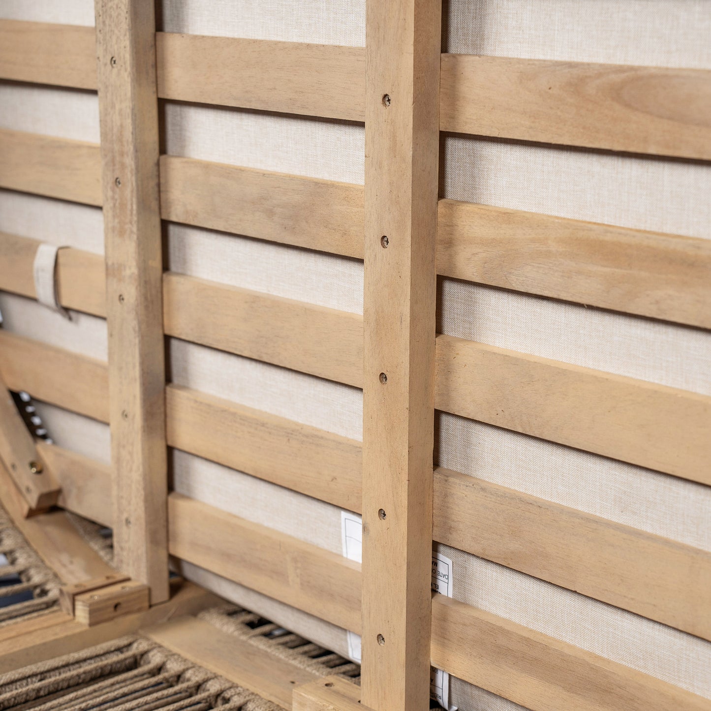 Maelrik 54.4'' Outdoor Acacia Wood Loveseat with Cushions