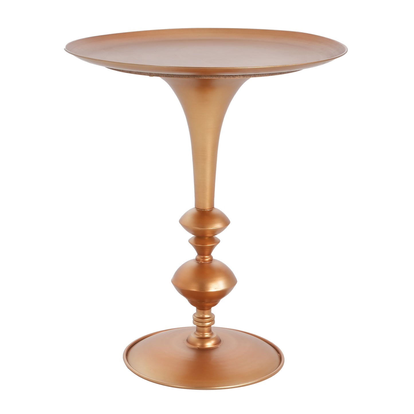 Altocanos Vintage Small Round Gold End Table,29.3" Height