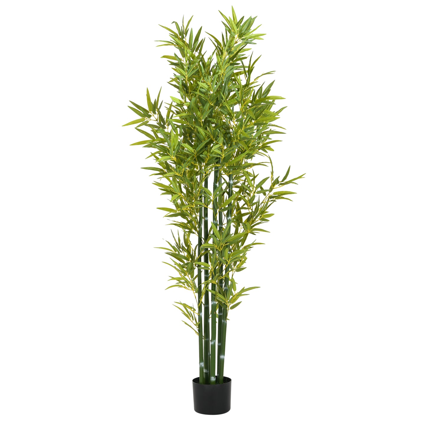 Kaelith 72" Artificial Bamboo with Black Plastic Pot - 2pcs