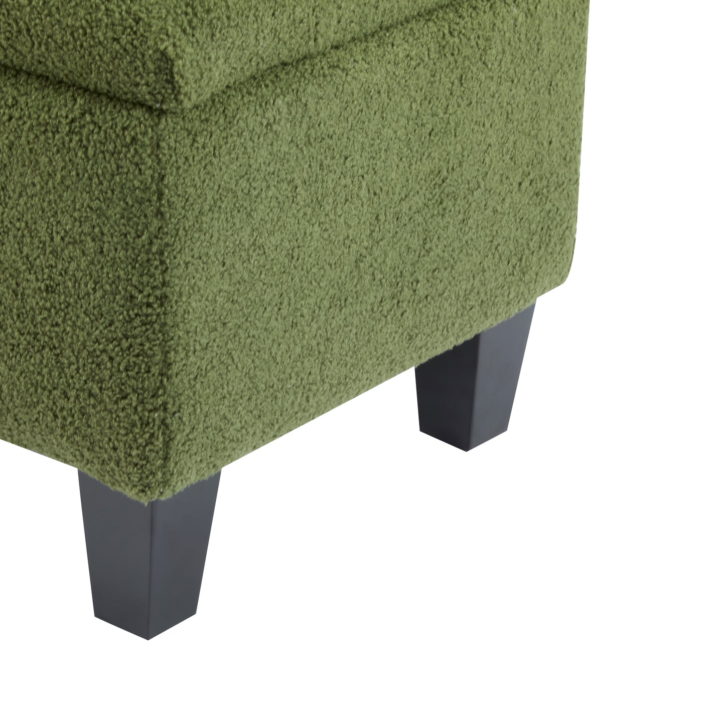 HaChe Ottoman Bench with Storage,Boucle Surface, Rubber Wood Legs, 300 lbs Capacity